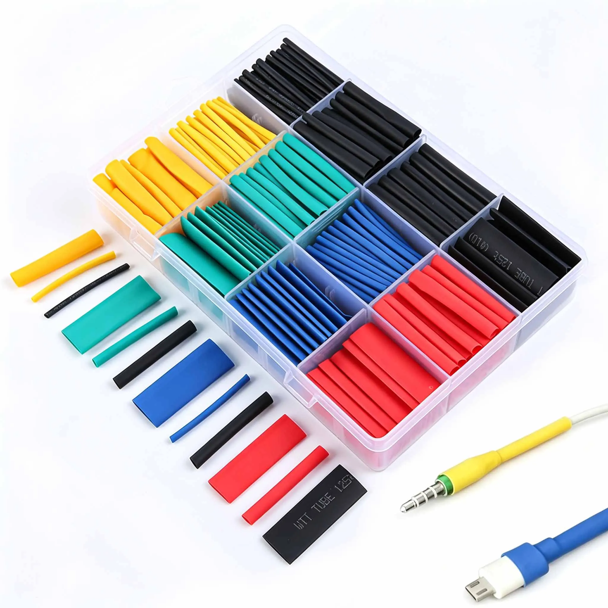 Heat-shrink Tubing Kit Cable Repair Thermoresistant Tube Heat Shrink Wrapping Electrical Wire Cable Insulation Sleeve Protector