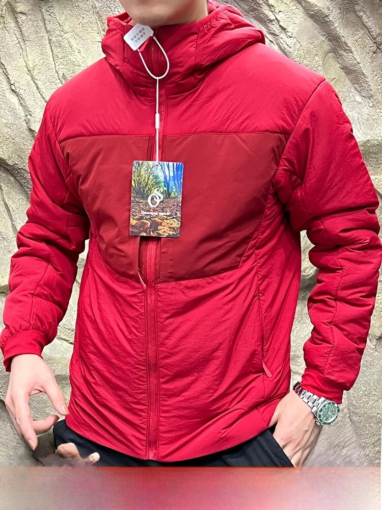 مقاوم للماء القطن Jaet مقنعين الرجال معطف الشتاء في الهواء الطلق Thiened Dync الدفء الشباب Faion الوقوف صالح معطف طويل Sve