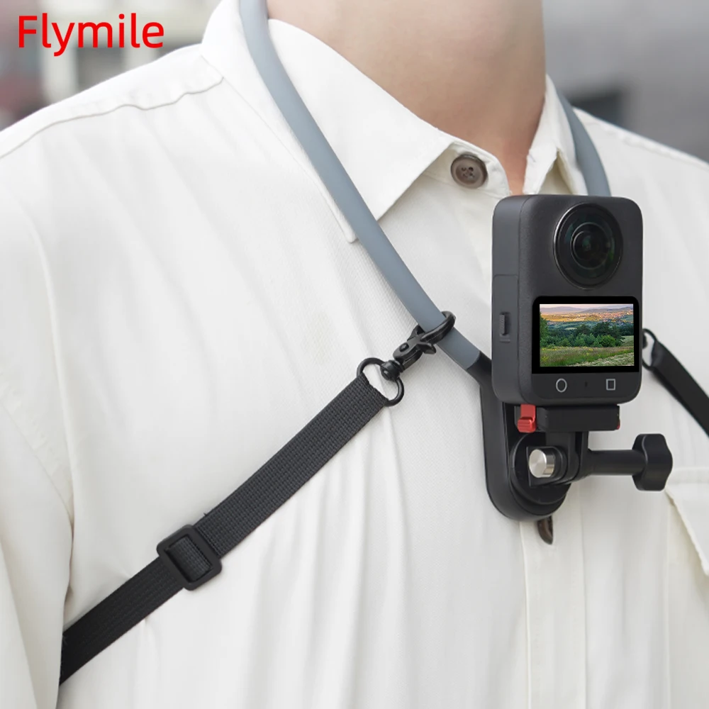 

Flymile Neck Holder Mount for DJI OSMO 360/Action 5 Pro Accessories POV/Vlog Selfie Mount Neck Holder Chest Stand Strap