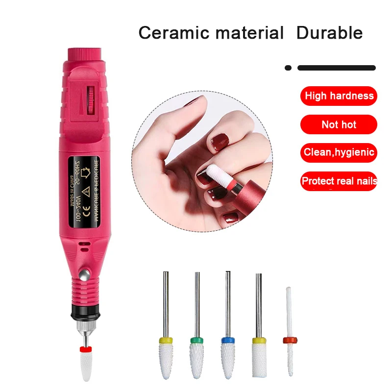 Keramik Fräser Maniküre Nagel Bohrer Bits Elektrische Nagel Dateien Blau Schleifen Bits Mühlen Cutter Grat Zubehör Gel Entfernen