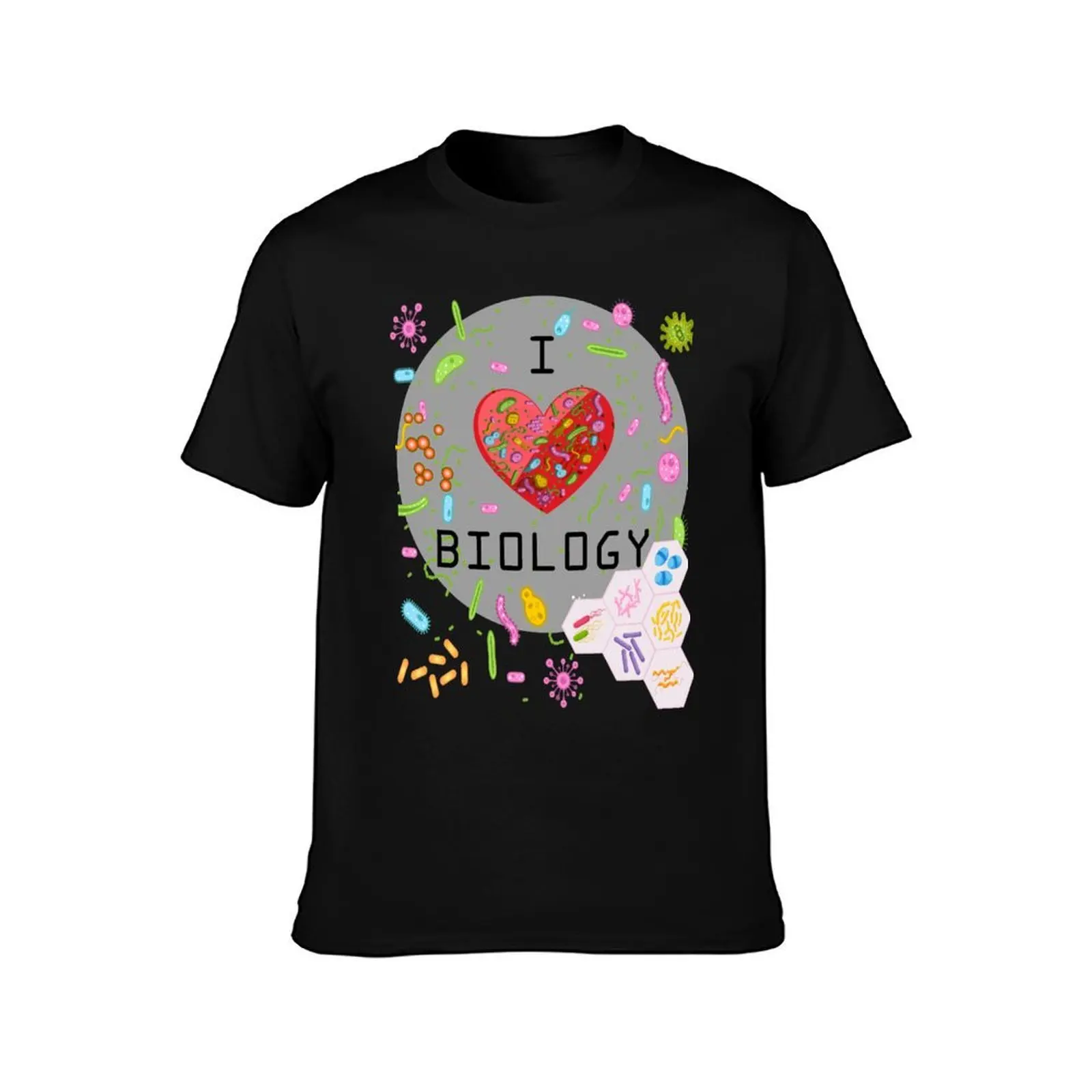 I love biology Cool motive for biologists and biology fans T-Shirt Summer Casual Cotton Tee Oversized Streetwear Tops