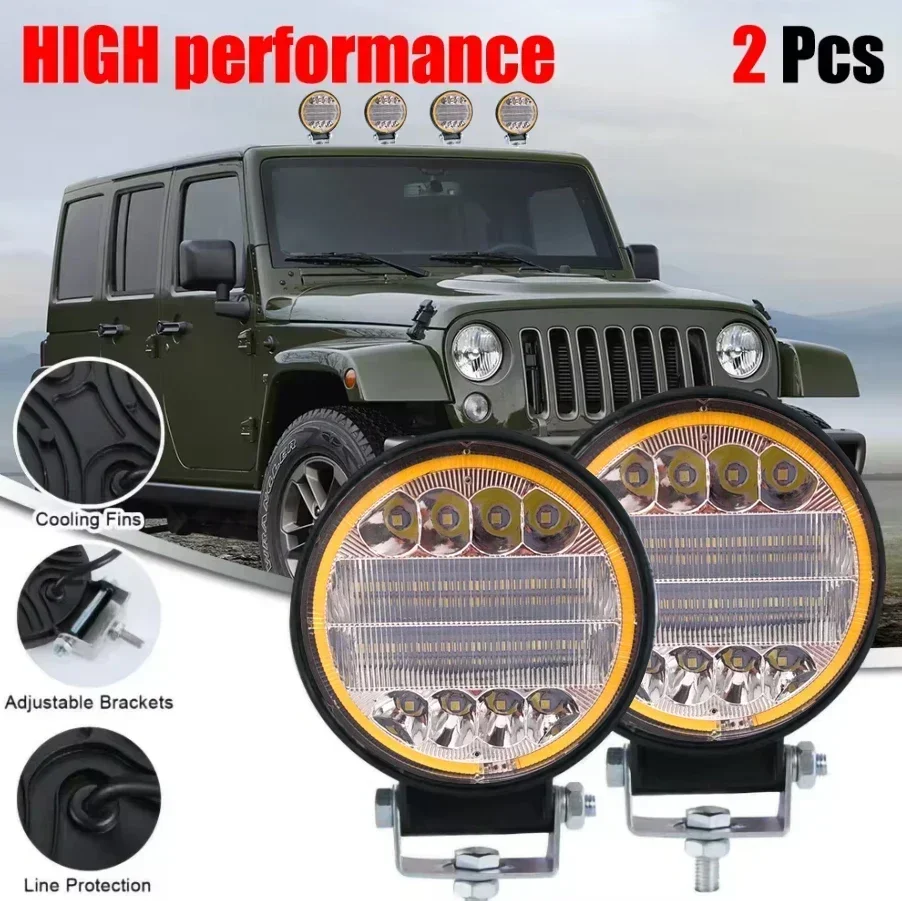 

4.3 Inch 72W Led Lamp for Trucks SUVs with Tractor Motorbike ATV Auxiliary 4x4 Pickup Led Offroad lights 9V-60V