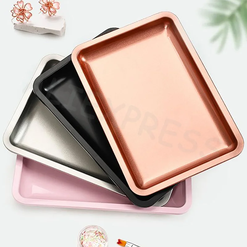 Plaat Arts Chirurgisch Dienblad Desktop Opslag Gereedschap Metaal Fack Nail Art Dienblad Roestvrij Staal Cosmetische Opbergbak Sieraden Dienblad