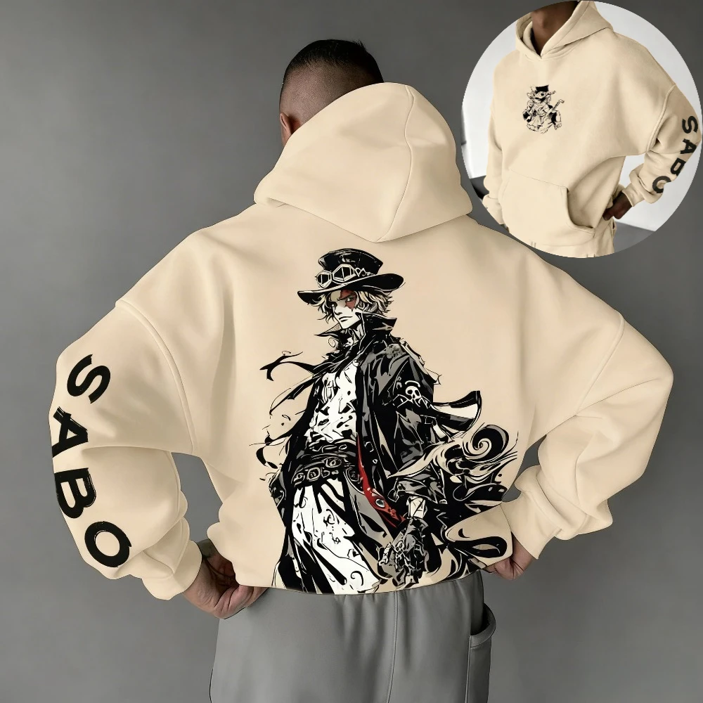 قطعة واحدة الرجال هوديي البلوز سابو انمي ياباني ربيع الخريف والشتاء الفتيان Harajuku طويلة الأكمام الوالدين والطفل الزي #1