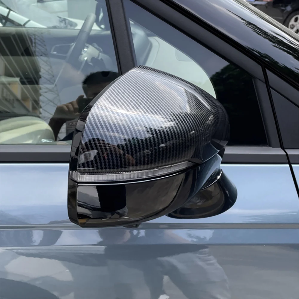 

Accessories For 2022-2025 Kia Carnival Door Side View Mirror Trim Covers Carbon Fiber Stickers