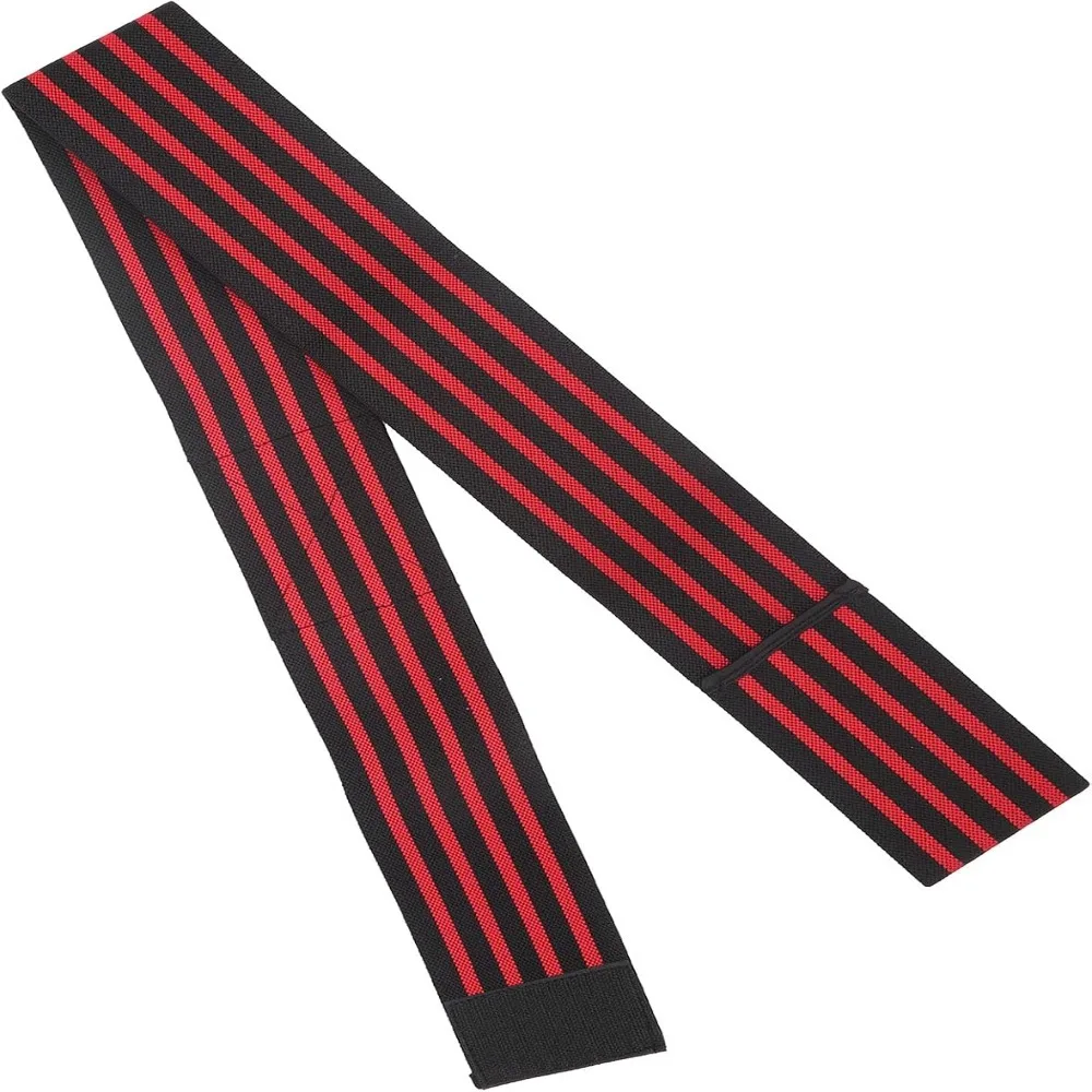 Adjustable Straps Elbow Compression Bandage Black And Red Stripes Elastic Material Sports Elbow Brace Professional Grade