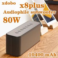 XDobo X8 Plus wireless portable Bluetooth speaker 80W high-power ipx5 waterproof panoramic sound effect subwoofer TWS speaker