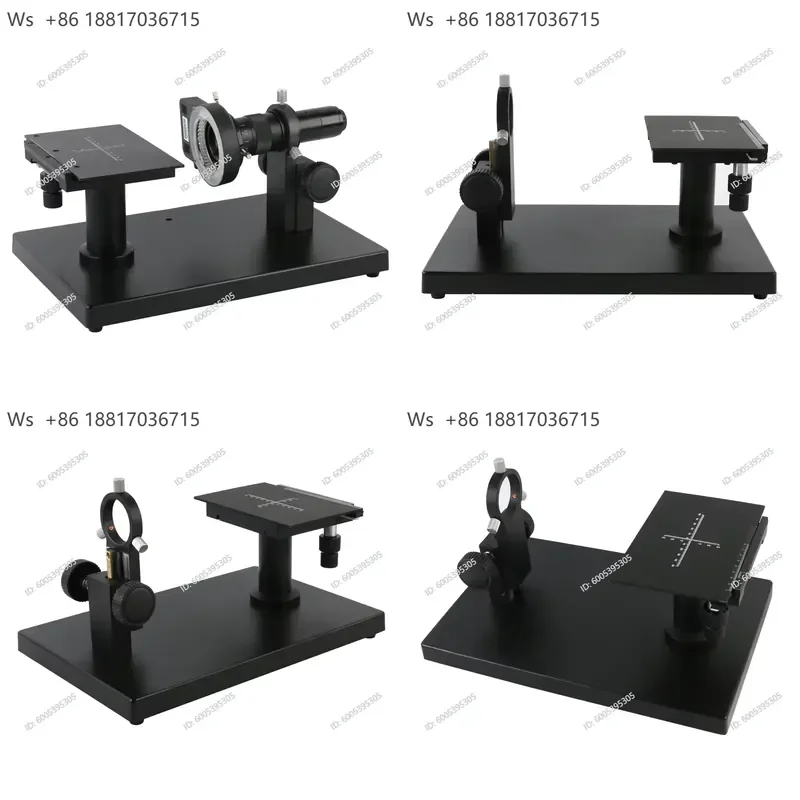 1 pièce Support de table horizontal pour microscope et caméra vidéo avec échelle graduée, table de positionnement X Y + Objectif C-mount 180X