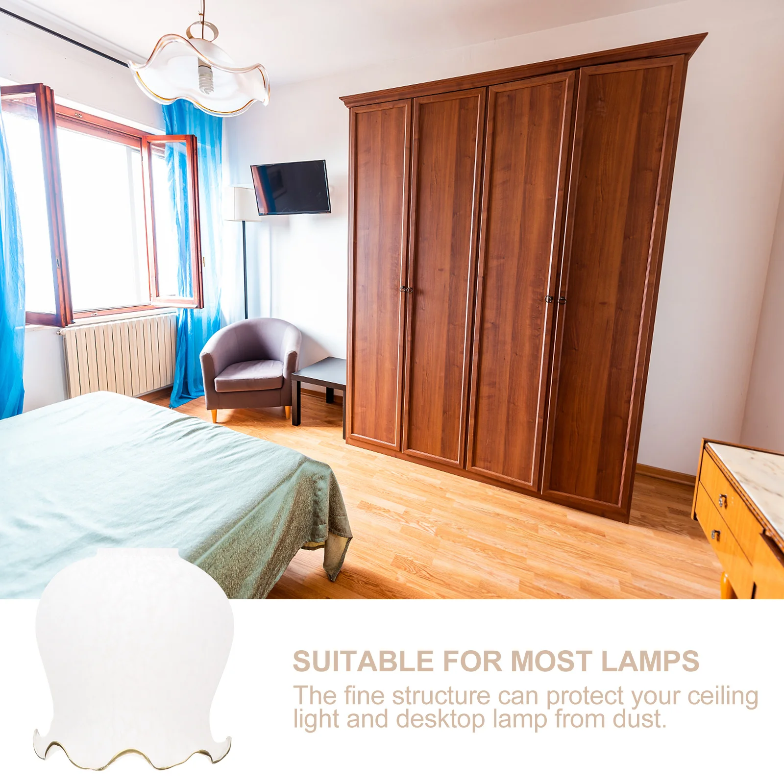 

1 шт. стеклянный абажур, современный домашний светильник, декоративный шикарный аксессуар, белый декоративный абажур, чехол для домашнего освещения