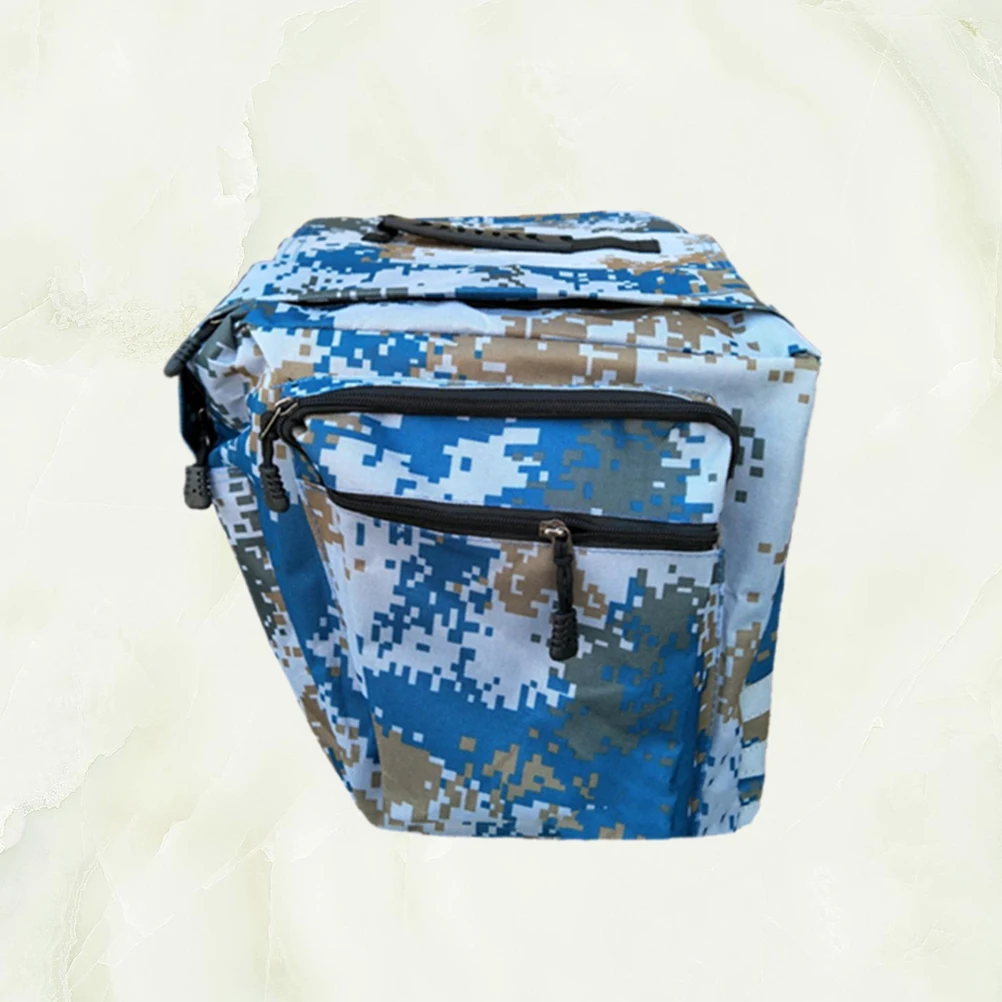 

Bike Bag Double Tail Rear Seat Camouflage Pannier Commuting Camping Large Capacity Foldable Durable Storage Bag