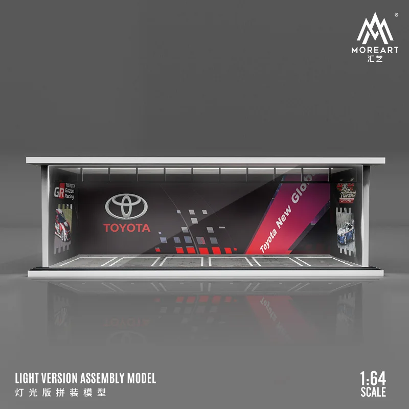 TimeMicro&MoreArt 1:64 Nissan Mazda Advan Honda Alloy Car Model TSM Toy Car Scene with Lights