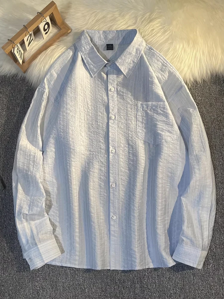 

Laisel Ice Silk Long Sve irt Men's Summer Lightweight Cool Feeling Sun Protection Loose Casual Lazy Sle irt