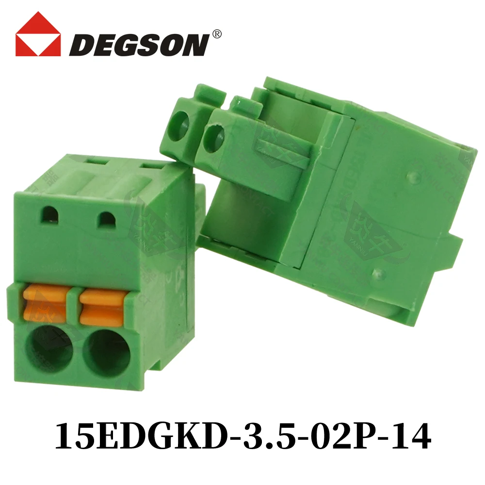 

10Pcs DEGSON 15EDGKD-3.5-04P-14-00ZH 15EDGKD-3.81 Pluggable PCB Terminal Block Connector KF15EDGKD 2P~12P FK-MCP1.5-ST Phoenix
