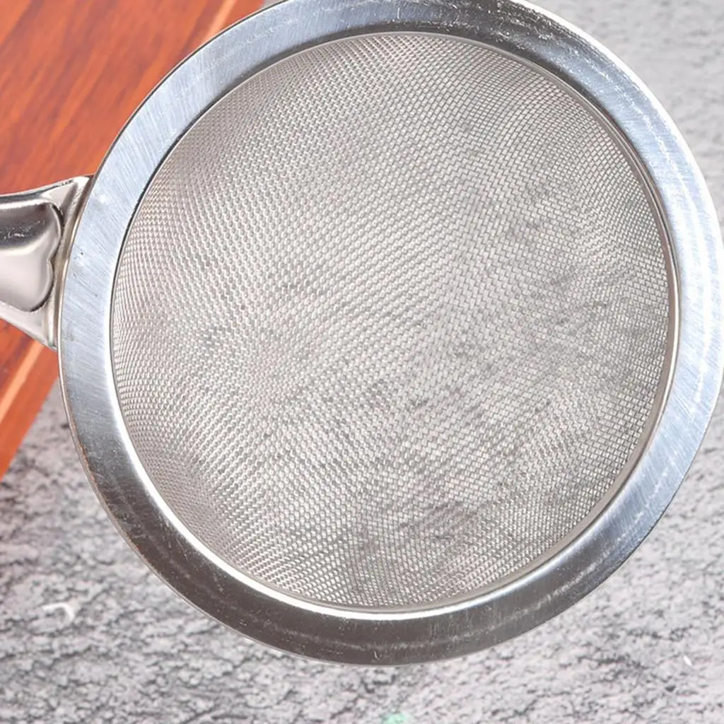 Stainless Steel Strainer Spoon Fine Mesh Oil Skimmer Sieve Colander for Noodles Broth Tea and Sauce Making