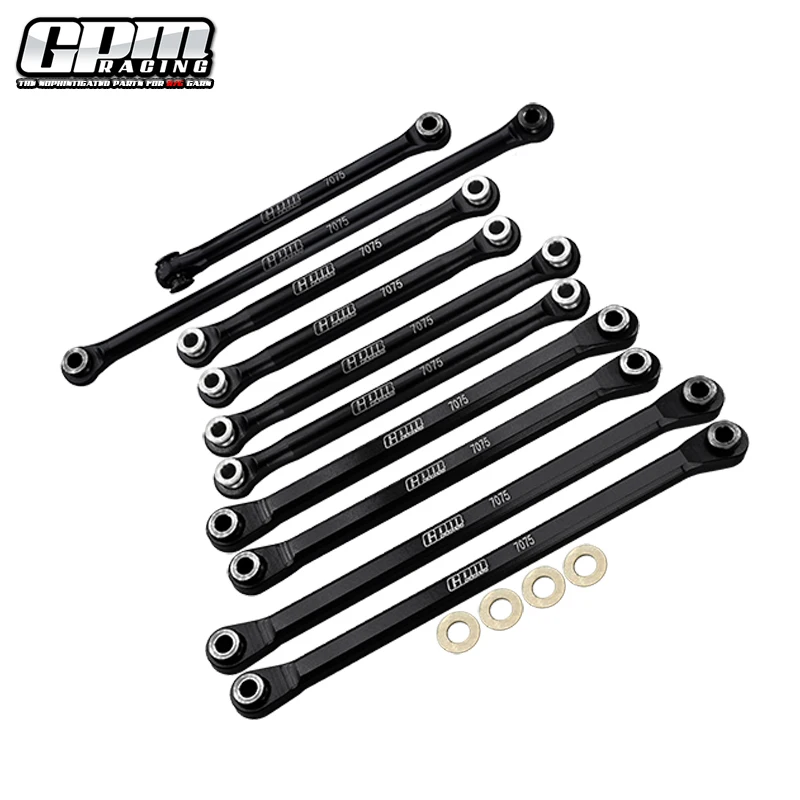 GPM Aluminum 7075 F & R Chassis Link Parts Tree + Front Steering Link rod AXIAL UTB18