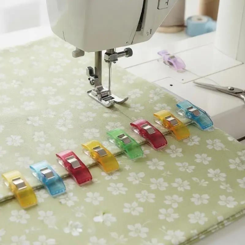 Sewing Clips 50Pcs Portable Plastic Craft Clips for Crocheting Knitting Clothing Binding Sewing DIY Home Craft Use