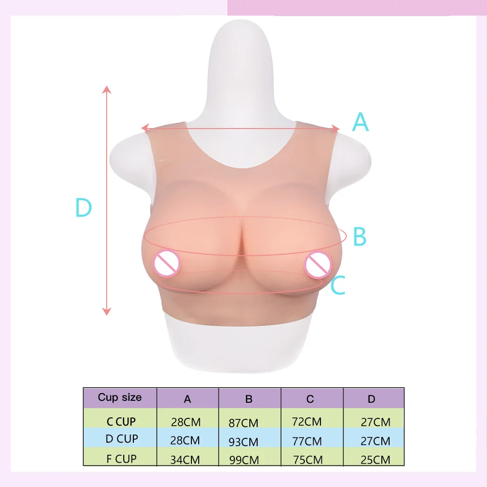 Tgirl Silicone Breasts Cosplay Chest Suit Breast Forms Fake Boobs for Transgender Dragqueen Crossdresser CDF Cup Big Tits