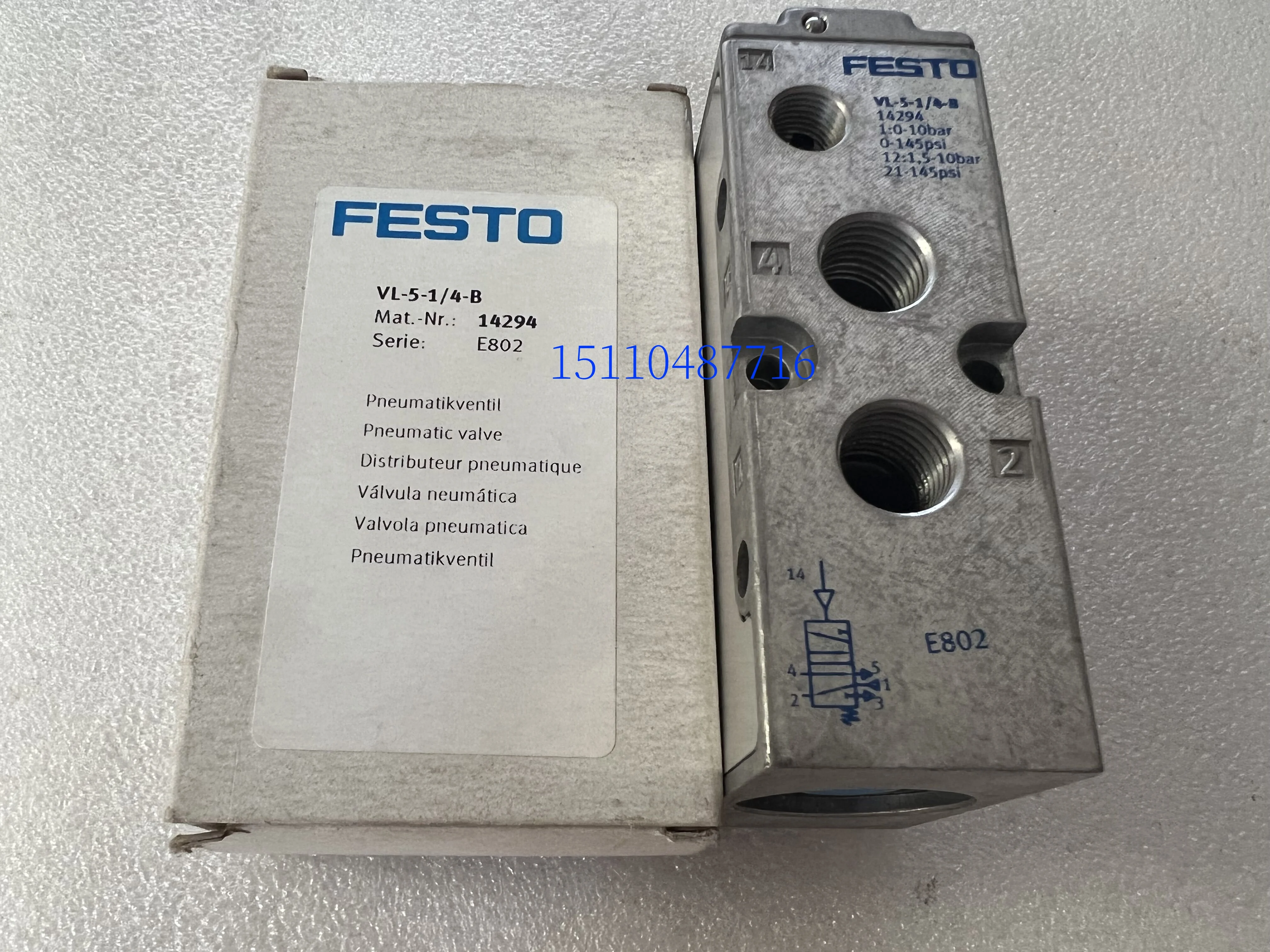 FESTO Pressure Sensor SDE5-V1-O-Q4E-P-M8 527460 From Stock