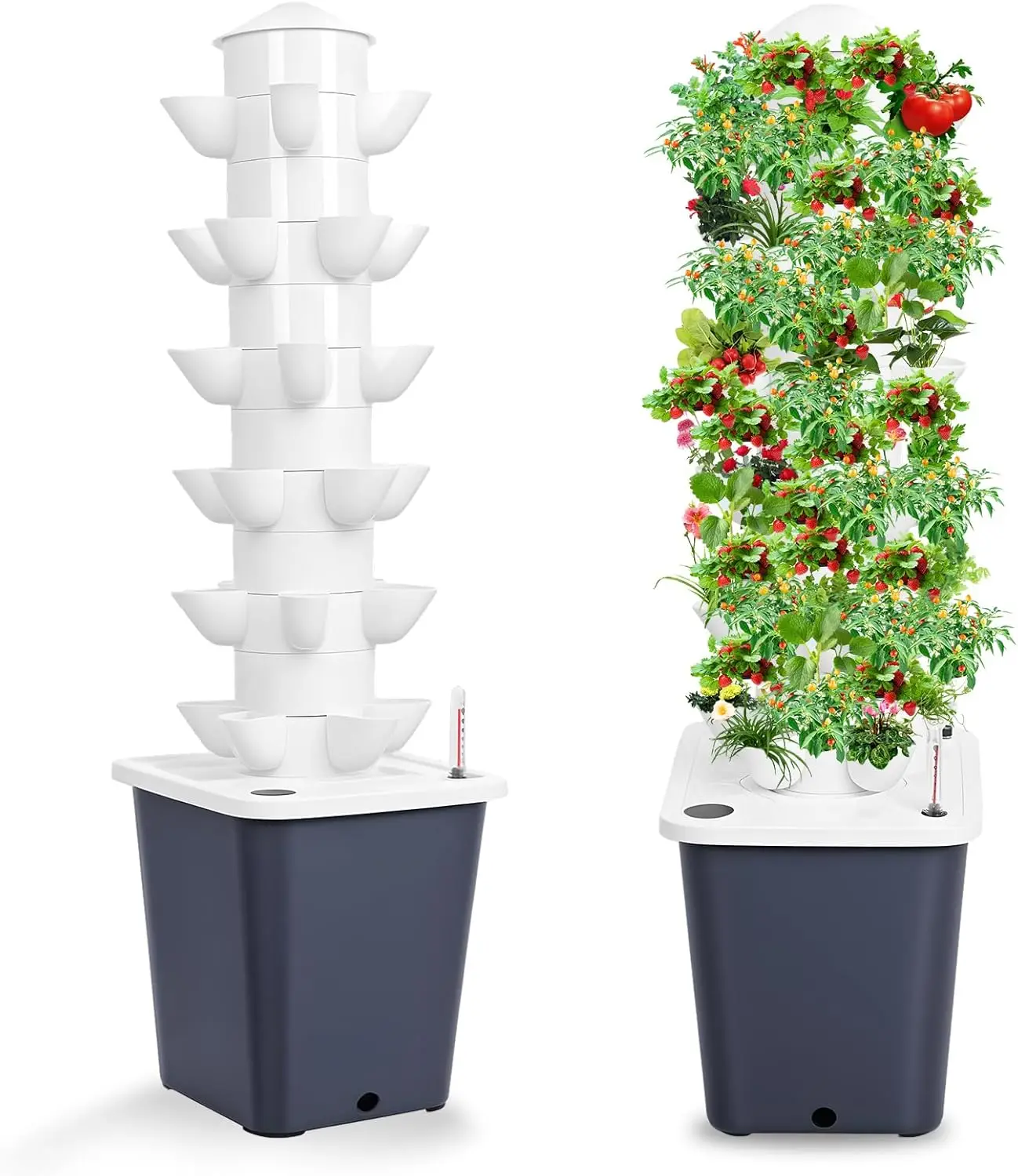 

Hydroponic Vertical Planter Fast Growing 20L Water Plastic Space Saving Hydroponic System Vertical Tower for Vegetable