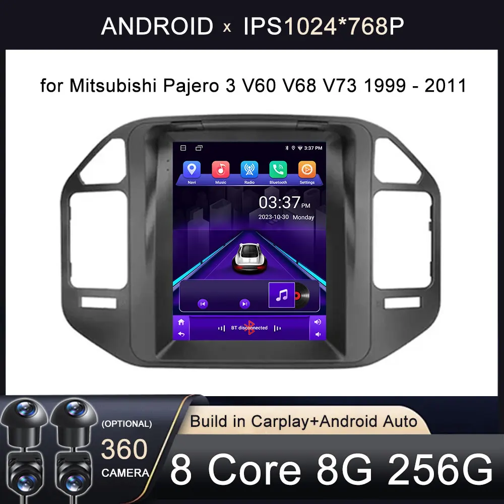 

9.7" Android 13 for Mitsubishi Pajero 3 V60 V68 V73 1999 - 2011 Car Radio Multimedia Video Player WIFI 4G LTE GPS Navigation