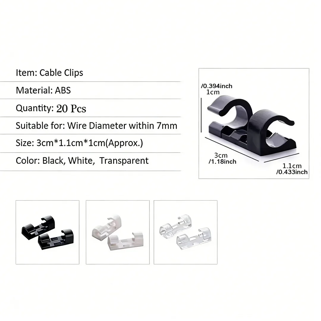 No-punch Cable Manager, Wall Sticker, Traceless Wire Storage, Fixed Self-adhesive Wire Clip, Network Cable Routing Artifact
