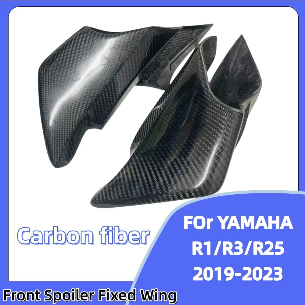 Carbon Fiber Aerodynamic Winglets FOR YAMAHA YZF-R1R25 R3 2019-2023 Motorcycle Fixed Wind Wing R1 R3 R25 Fairing Shell Accessory