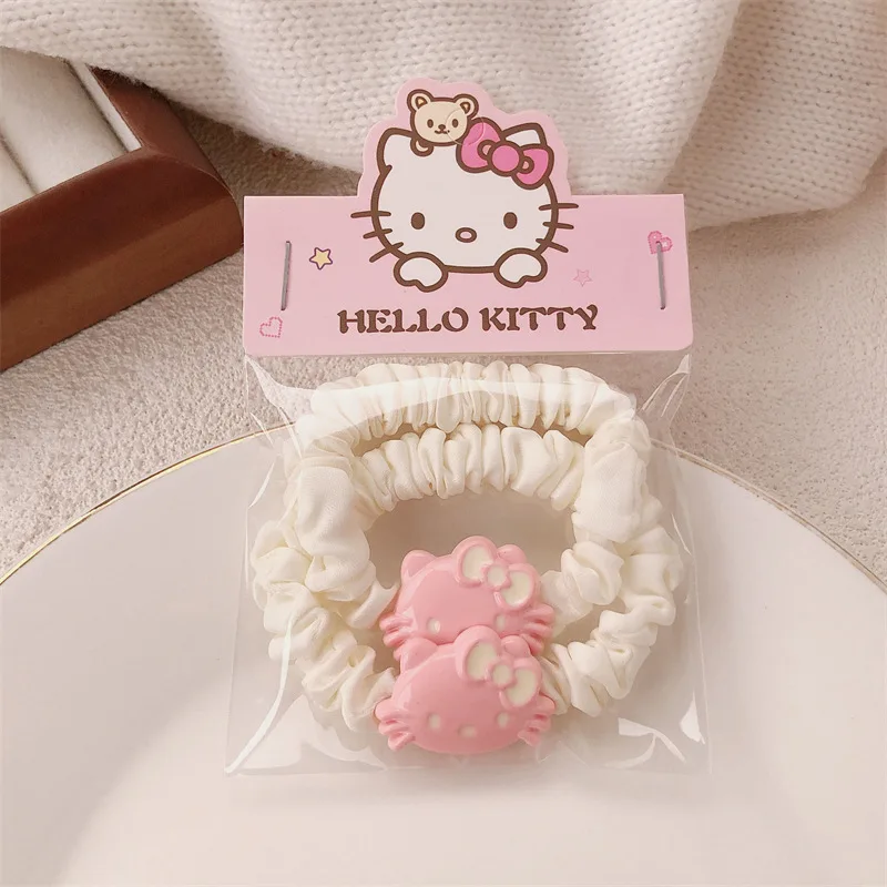 

Cute Hello Kitty Cartoon Anime Kawaii Pink Hairpin High Sweet Cute Bangs Hair Rope Accessories Wholesale for Student Girls Gifts