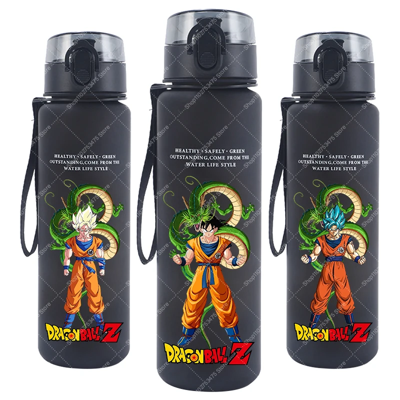 DRAGON BALL Men Anime Sport Water Bottle Kids Portable Plastic Cold Drink Cup Boy Children Juice Container Cups Birthday Gifts