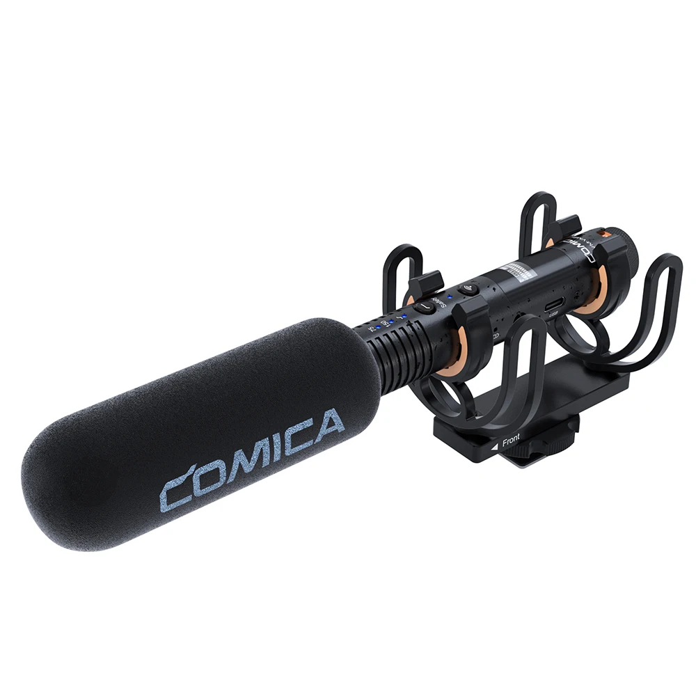 Comica VM30 Professional Shotgun Microphone Wireless Mic with Shock Mount, Mobile Phone Camera Microphone For Video Record