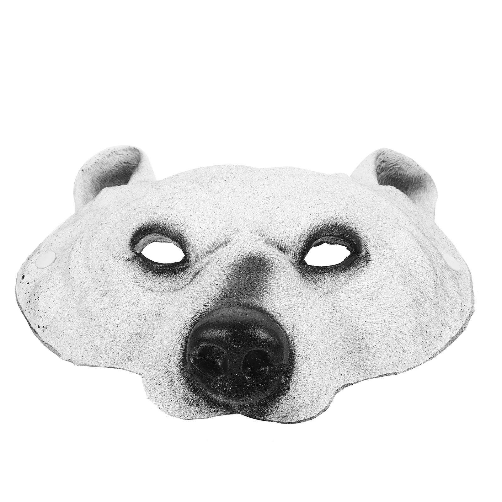 

Polar Bear Animal Face Mask PU Material Adjustable Elastic Band Comfortable Wear Halloween Party Masquerade Cosplay