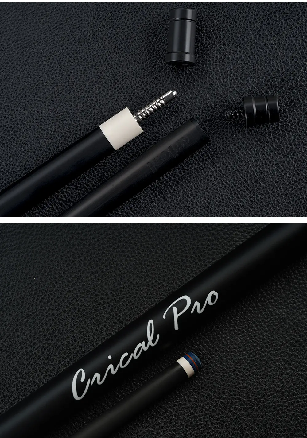 CRICAL Pro Billardqueue aus Carbonfaser, geringe Abweichung, 12,5 mm Saphirspitze, 3/8x8 Stahlverbindung, mattierter Griff, XTC, 58 Zoll, 19-20 Unzen – Detail 13