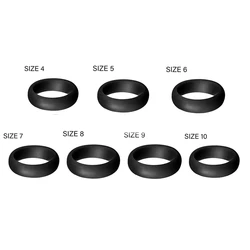 5.7Mm Popular For Men Women Silicone Cool Rings Silicone Wedding Ring Environmental Outdoor Sports Ringx2