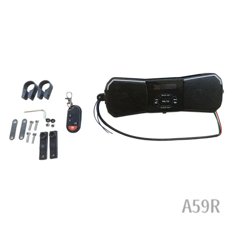 

R9-Motorcycle Audio Speaker Water Resistant Colorful Lights Waterproof Bluetooth MP3 FM Support USB Card AUX Audio Player