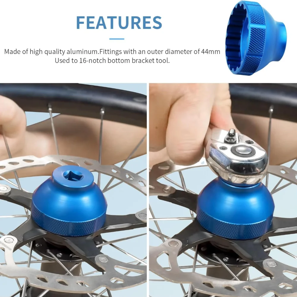 1 قطعة 16 الشق أسفل قوس أداة BBT-69.2 دراجة كرانسيت النازع طقم تصليح لتركيب صيانة الدراجة