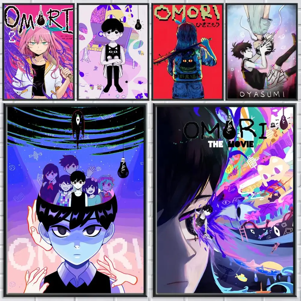 Video Game O-Omori Poster Home Living Bed Room Bar Hallway Sticky Wall Printing Waterproof Aesthetic Decor