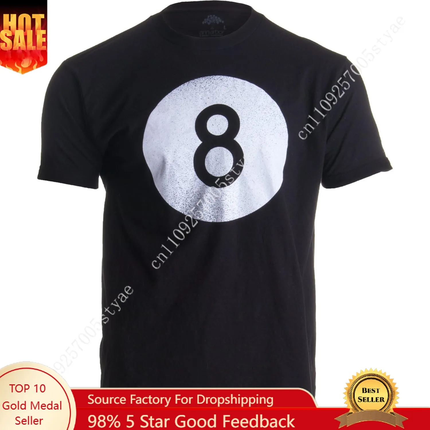 Vintage Faded 8 Ball | Pool Hall Shark Billiards Player Hustler Unisex T-Shirt