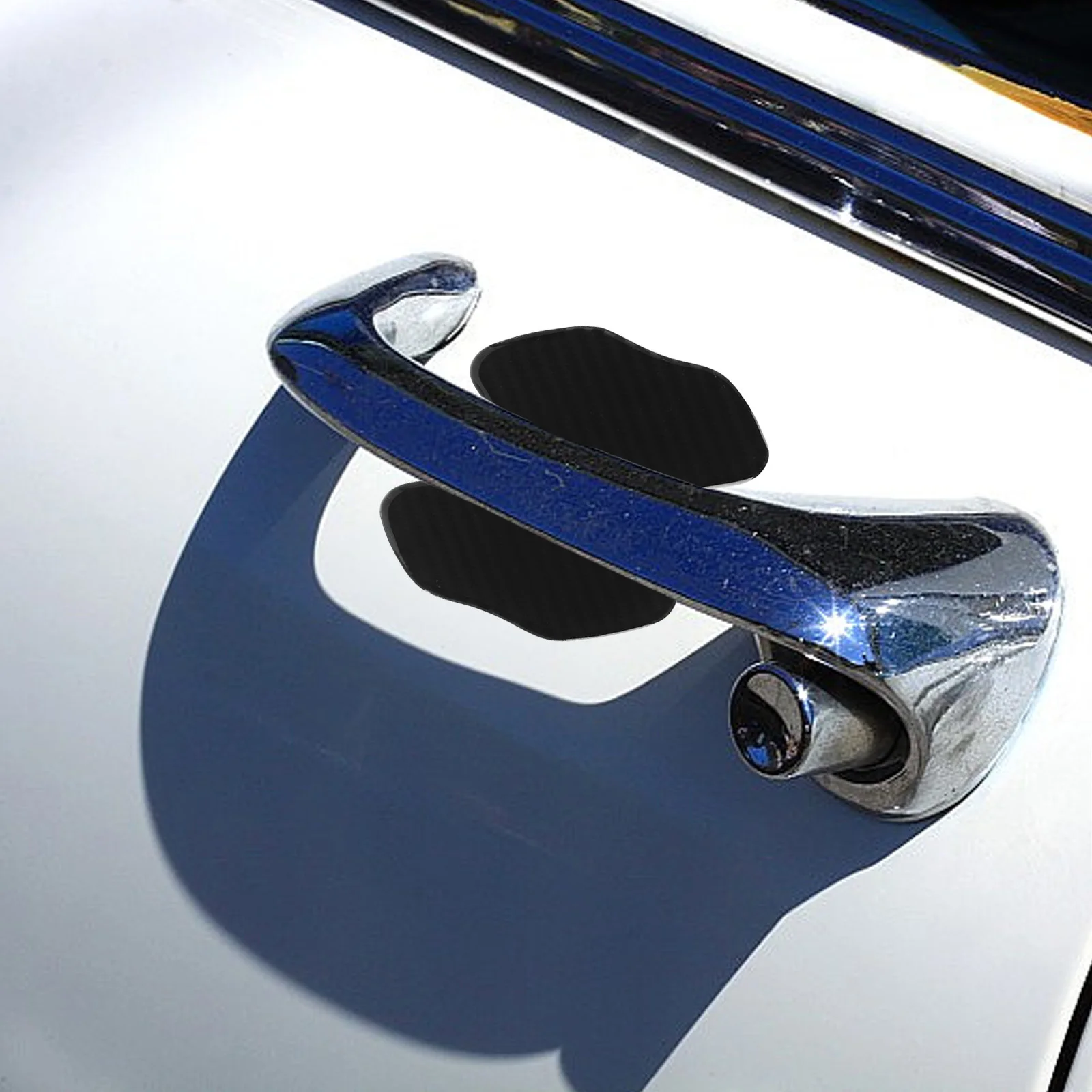 

4Pcs Carbon Fiber Car Door Handle Bowl Cover - Scratch Resistant Protective Sticker, Easy Install Exterior Trim Guard for Door