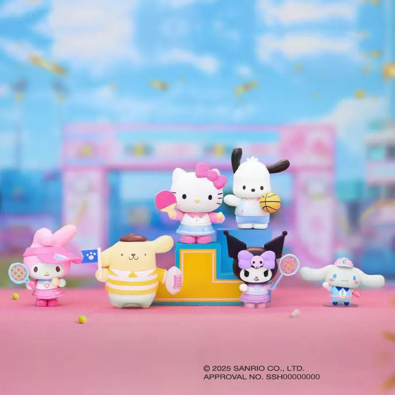 ホット漫画アニメフィギュア活力運動会シリーズブラインドボックスポチャッコアクションフィギュアおもちゃデスクトップ装飾飾りギフト