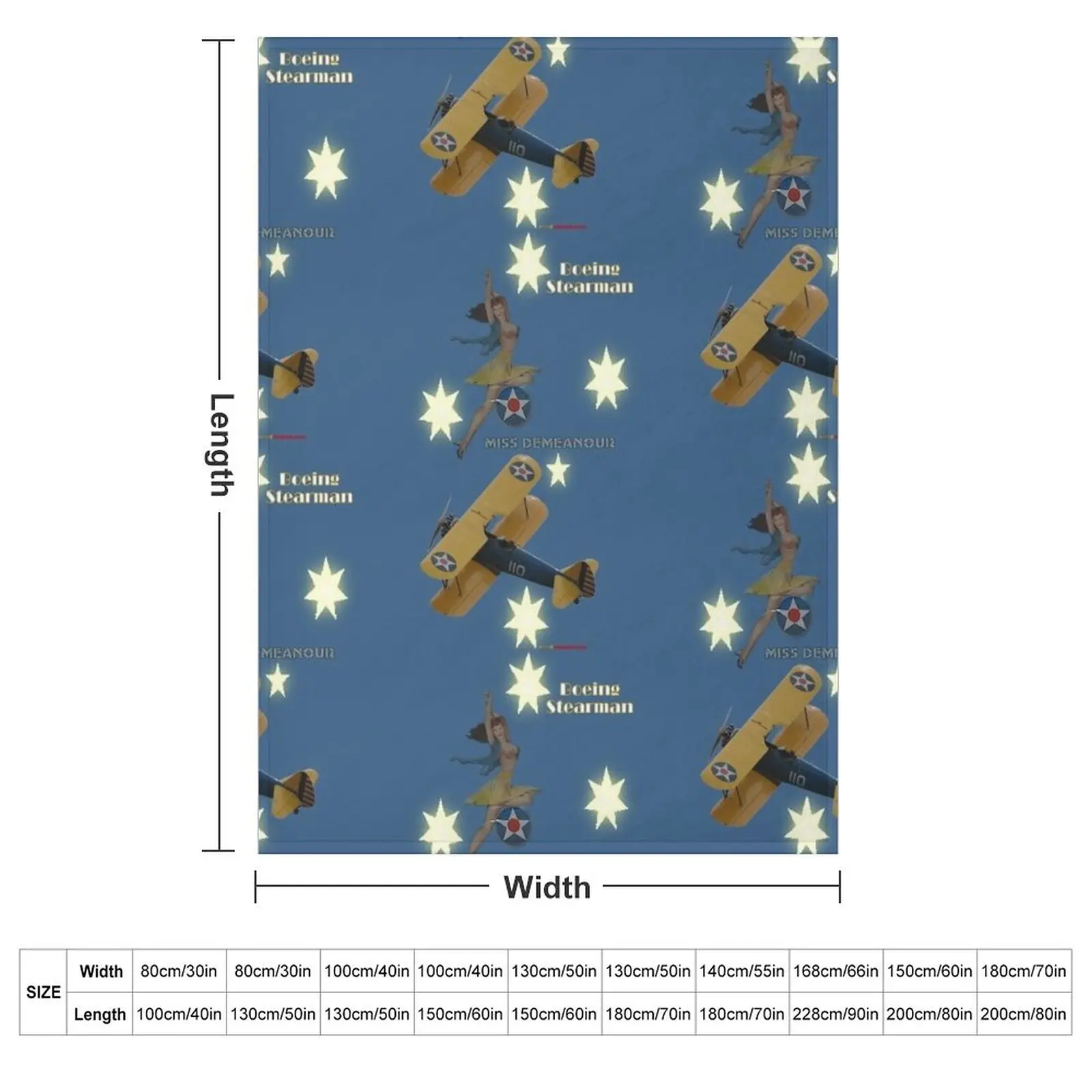 Southern Cross Design - Boeing Stearman VH-LSJ 20081026 Throw Blanket Blankets For Sofas Flannel Fabric Blankets