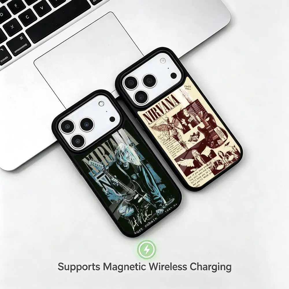 Grunge N-Nirvana  gift Phone Case For iPhone17,16,15,14,13,12,11 Plus,Pro Allows magnetic wireless charging