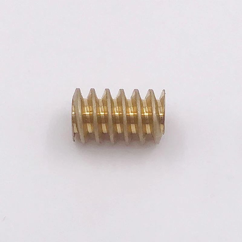 0.5 Modulus 2.28mm/ 2.98mm Hole Diameter Copper Metal Worm Spindle Gear Length 10mm for 2.3mm 3mm Shaft Motor DIY RC Model