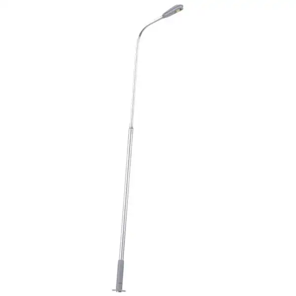 20Pcs Model Railway 10cm Lamp Post Street Lights HO Scale 1:87 LED 3V Resistors LQS08 Single Head-Bright White