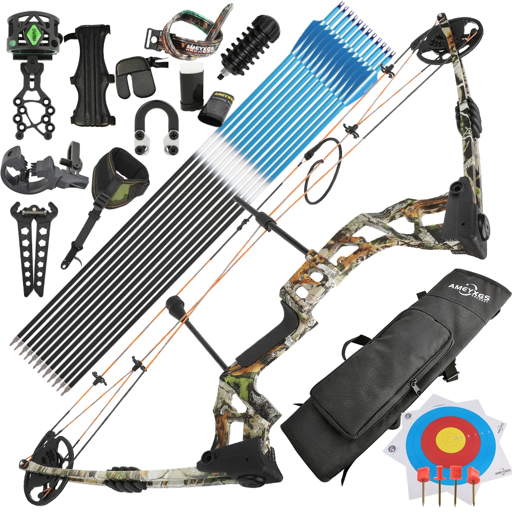 

0-70lbs Compound Bow Archery Bow and Arrow Set Let-off 80% Pulley Bow Adjustable for Right Hand Hunting Target Shooting