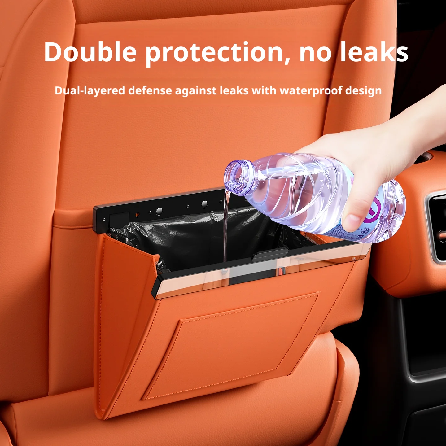For Mercedes Hanging Car Trash Can Waterproof Space Saving Car Interior Organizer Magnetic Car Garbage Bag Interior Accessories view 3