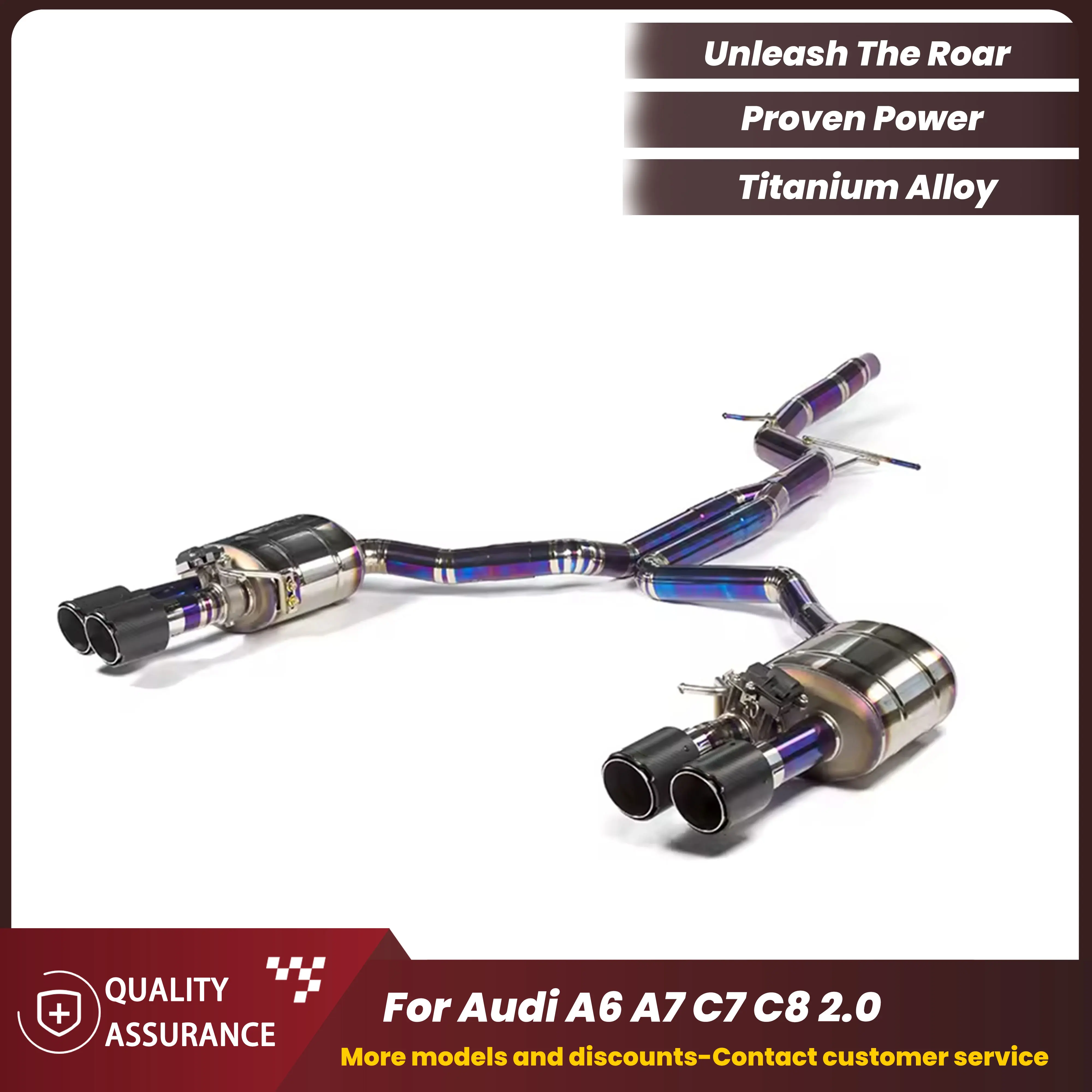 

ECCF Titanium Catback Performance Exhaust for Audi A6 A7 C7 C8 2.0T