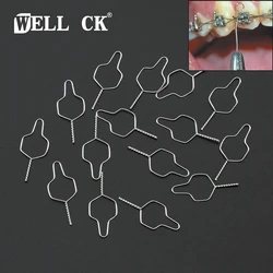 100pcs/Pack WELLCK Dental Orthodontic Kobayashi Wire Arcwhire Orthodontic Metal Ligature Tie Orthodontic Bracket Wire