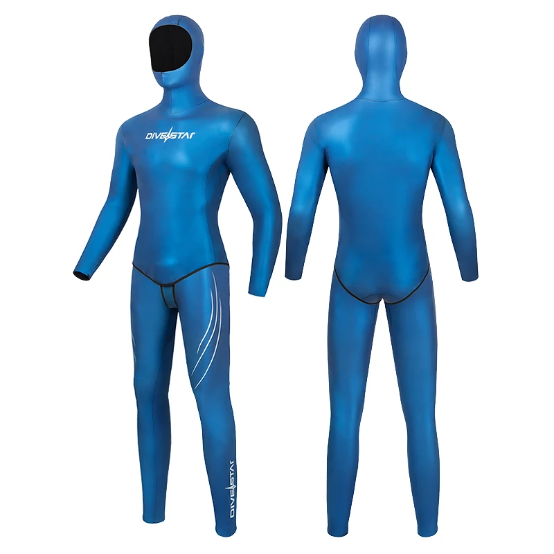 DIVESTAR OEM 3MM Super Stretchy Neoprene Wetsuit, Two-piece Colorful Glide Freediving Diving Swimming Suit