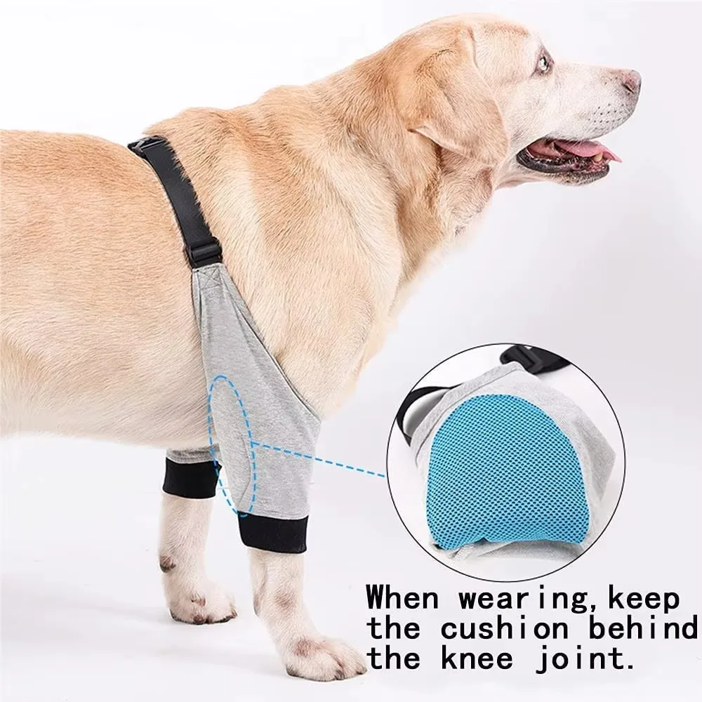 Soft Breathable Dog Elbow Brace Protector Support Sleeve Pad for Puppy Canine Joint Care Mobility Comfort Outdoor Walking