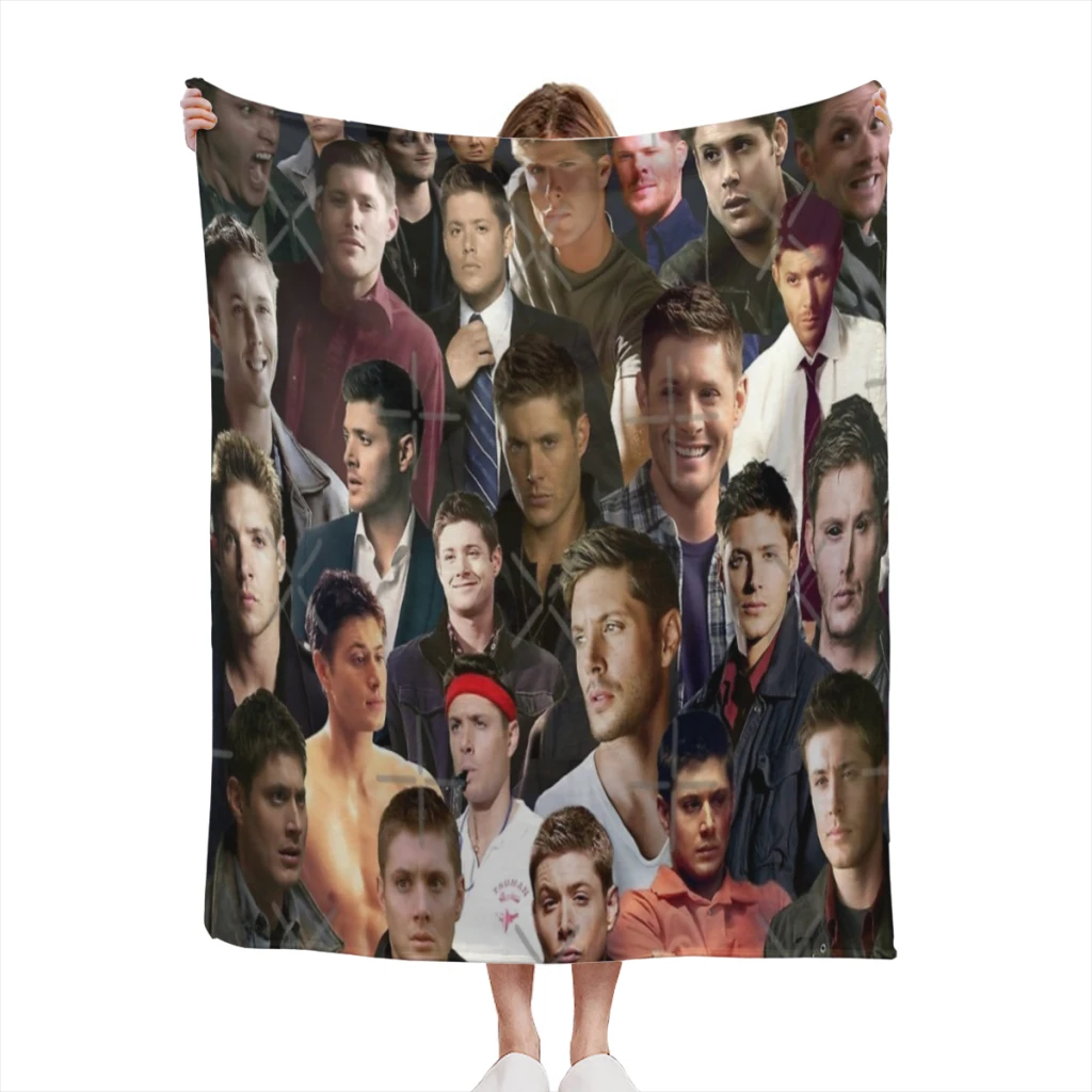 

Dean Winchester Collage Summer Blanket Thin Blanket Comforter Flannel Soft throw Blankets Warm Home and decoration