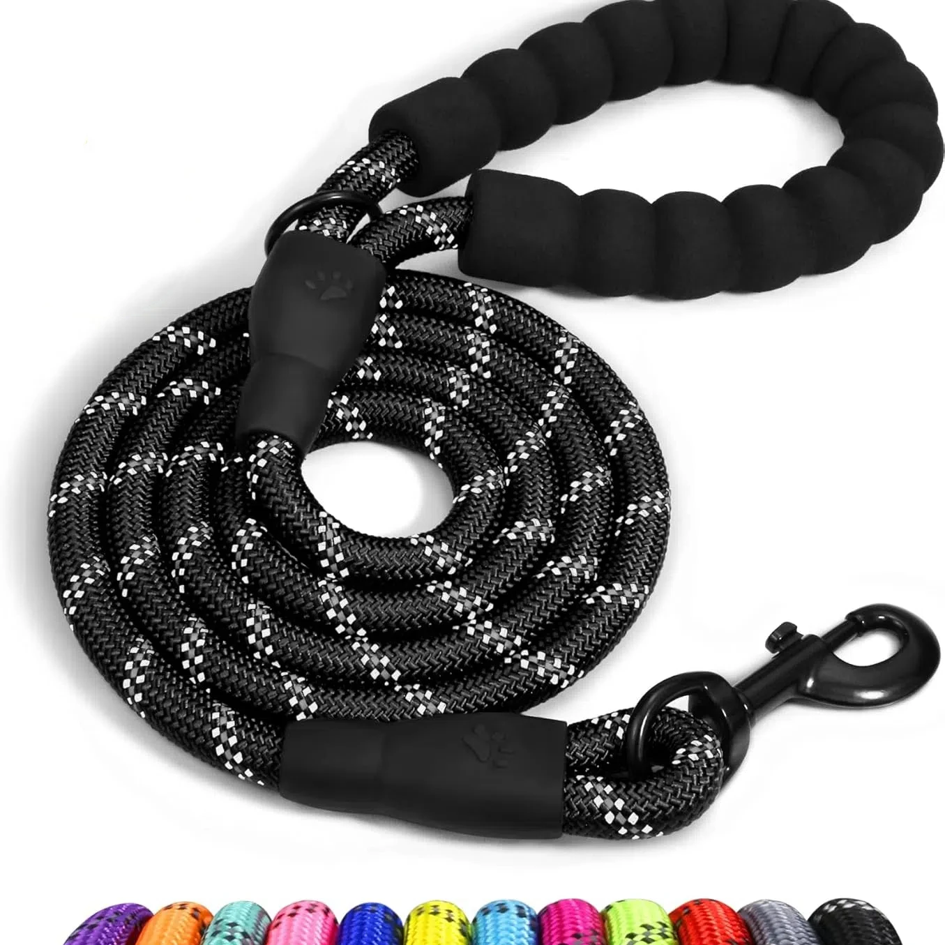 Strong Pet Dog Leash with Soft Padded Handle,Highly Reflective Rope for Night Walking,Suitable for Small,Medium and Large Dog